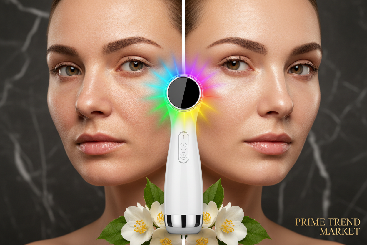 LumiSkin™ 7-in-1 LED Ultrasonic EMS Iontophoresis Beauty Device — Multi-Function Skin Rejuvenation — Prime Trend Market