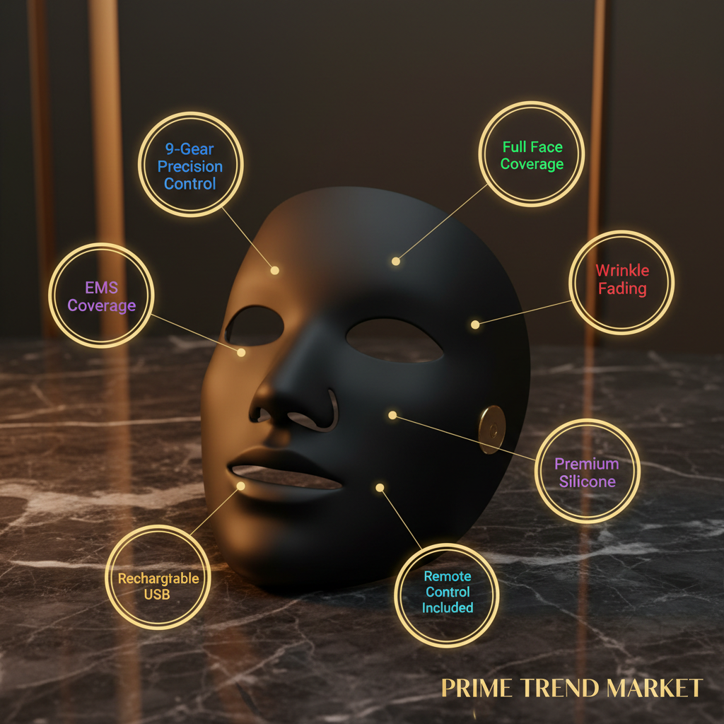 LiftMask™ EMS Face Lift & Wrinkle Fading Device — 9-Gear Full-Face Silicone Beauty Mask — Prime Trend Market