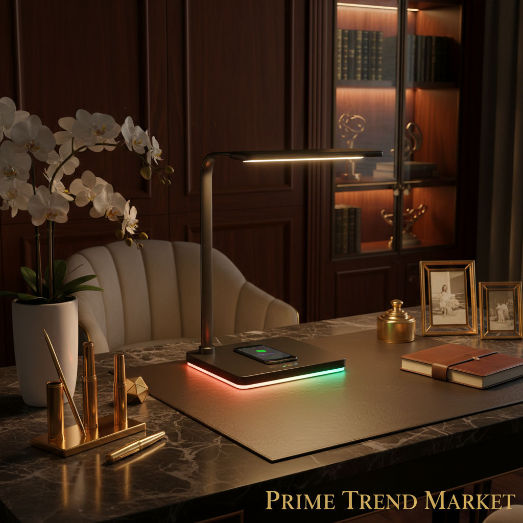 Smart Desk Setup Bundle | RGB Night Light + LED Desk Lamp & Wireless Charger — Prime Trend Market
