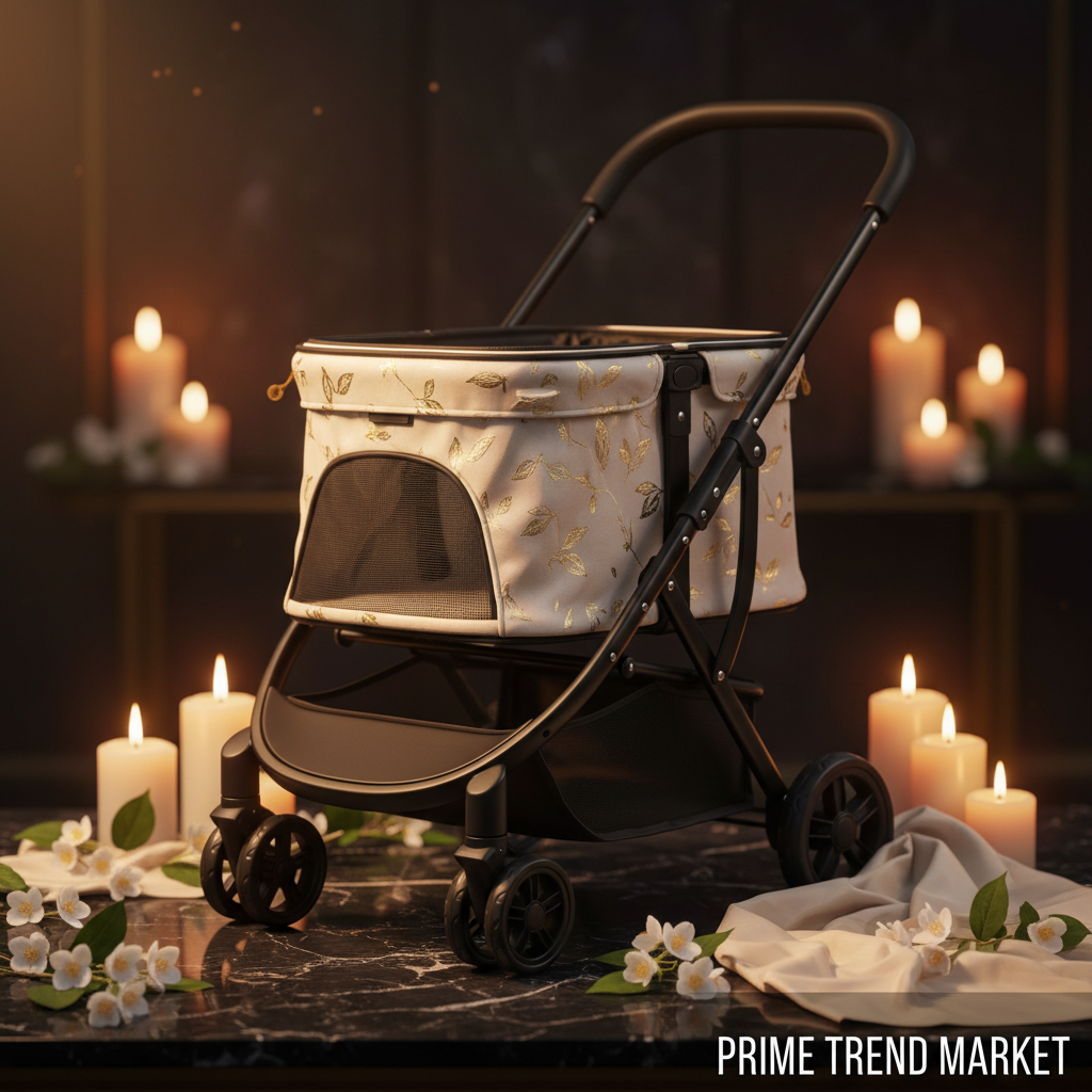 Premium 4-Wheel Foldable Pet Stroller — Travel Jogger with Removable Carrier & Storage — Prime Trend Market