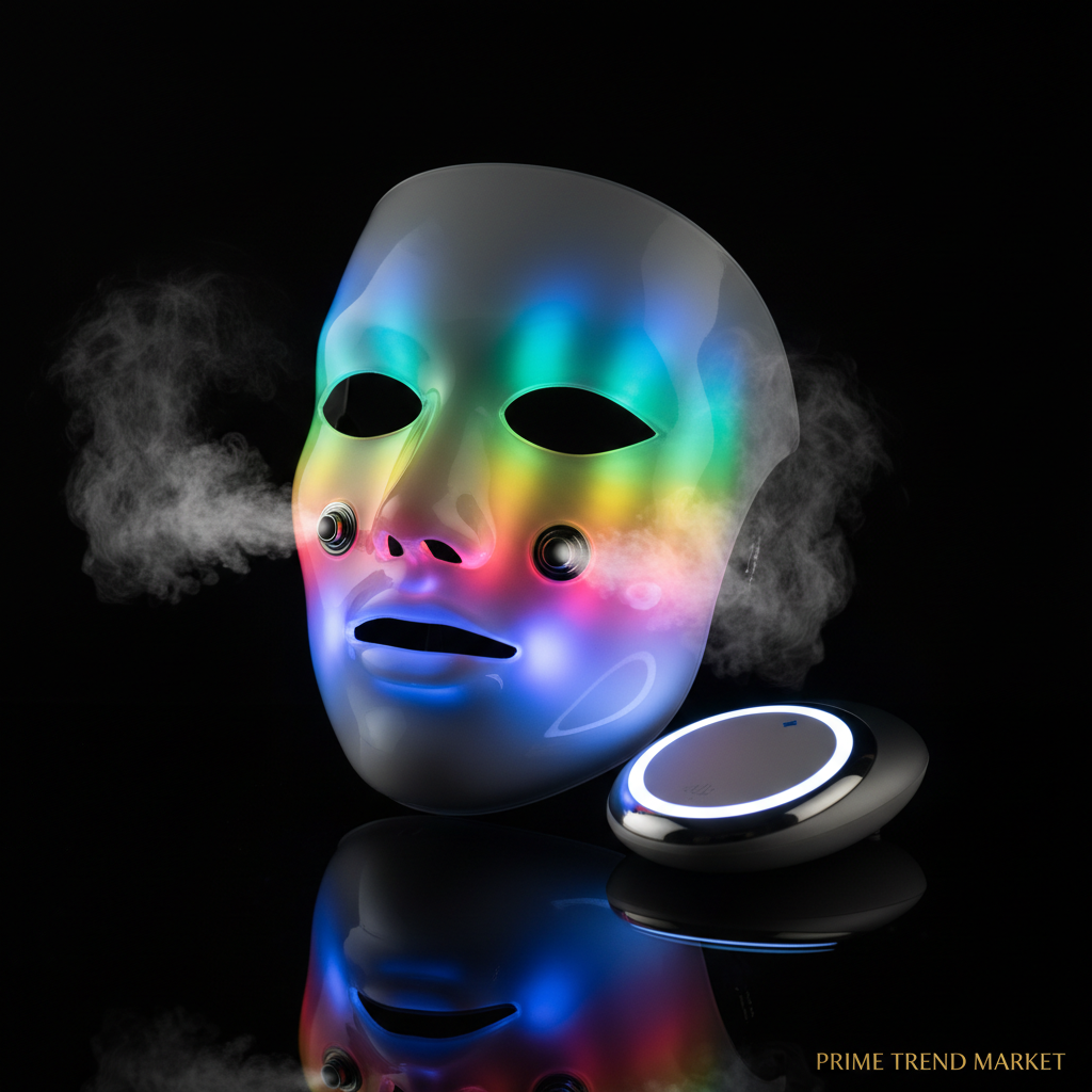 Glow Device Starter Bundle — LED Face Mask + Nano Mist Sprayer + Sonic Cleansing Brush — Prime Trend Market