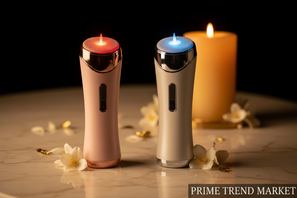 Luxury Pore Cleansing Facial Massager — Multi-Light Therapy, Pore Vacuum & Skin Rejuvenation Beauty Device — Eliza & Tuan