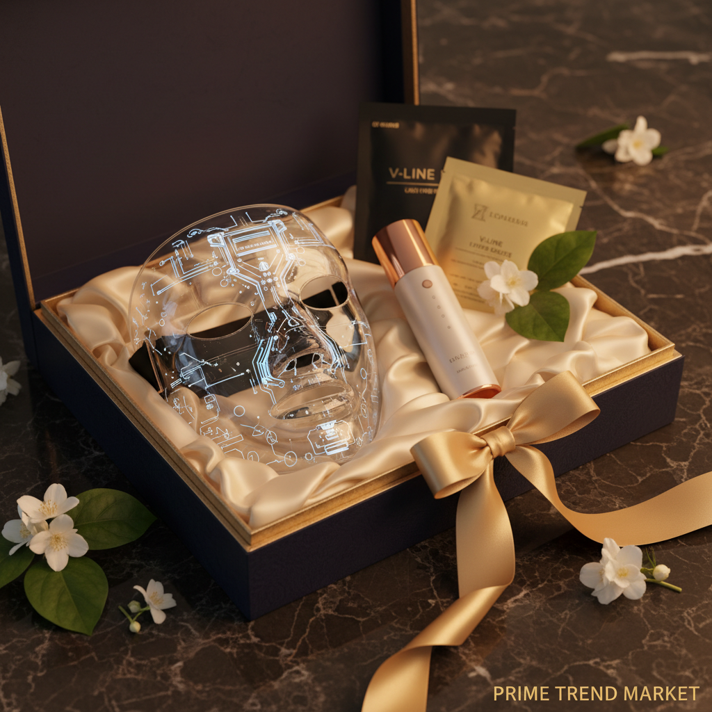 Luxury LED Face Mask Pro Bundle | 7-Color LED Mask + Nano Mist Sprayer + V-Line Lifting Mask — Eliza & Tuan