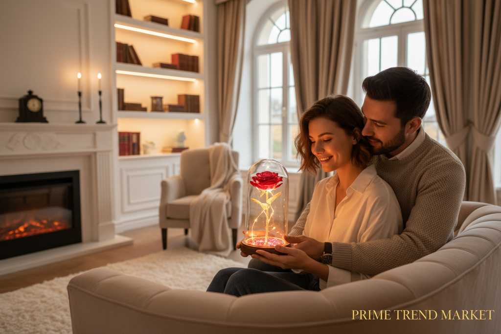 Rose LED Night Light in Glass Dome | Bluetooth Speaker | 10 Colors | Perfect Gift for Her — Prime Trend Market