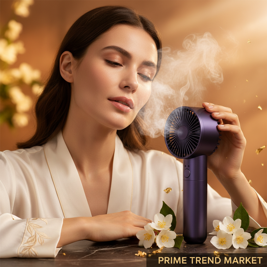 Semiconductor Ice Compress Cooling Fan — Portable Handheld Digital Display USB Fan — Prime Trend Market