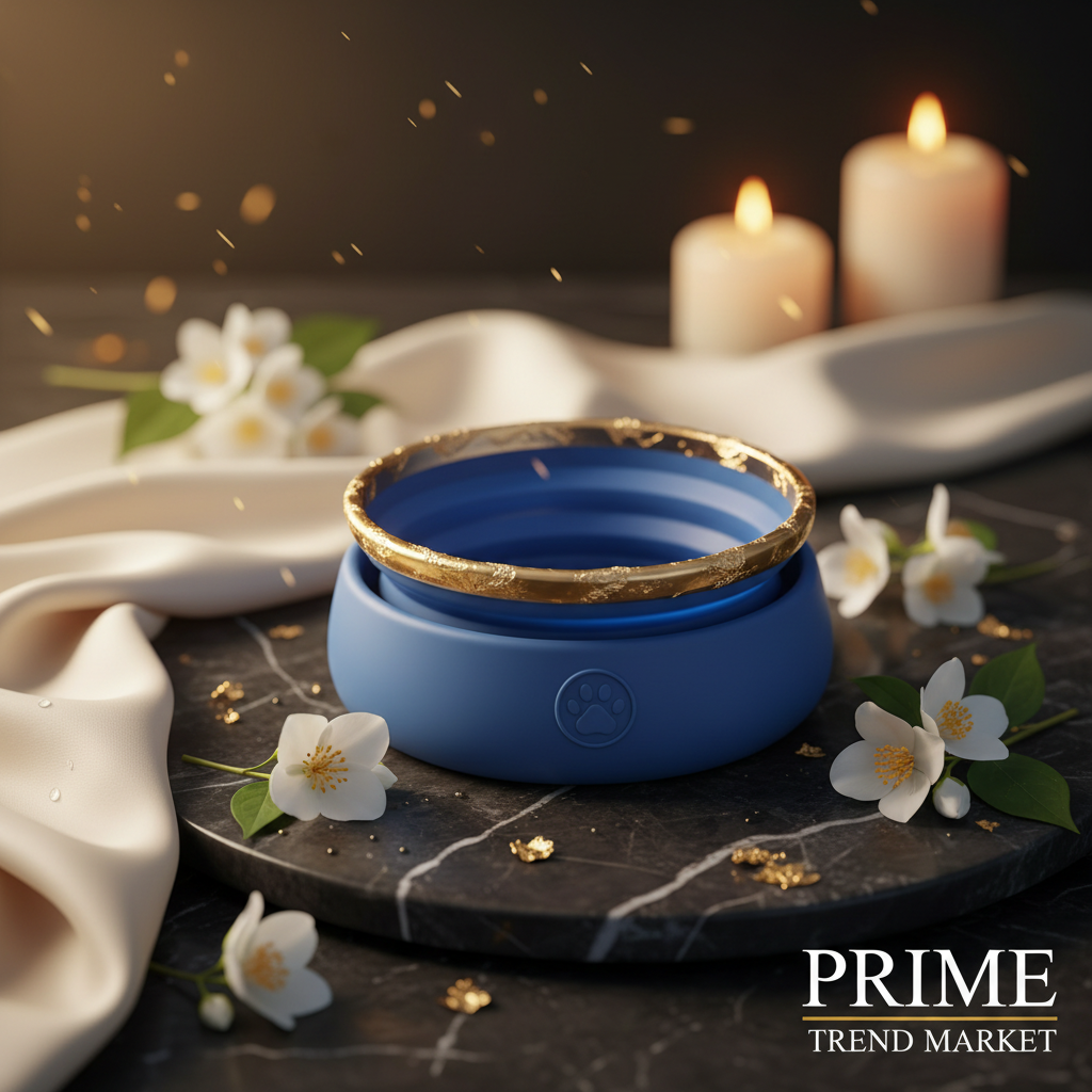 3-in-1 Collapsible Pet Travel Bowl — Slow Feeder, Suction Cup & Collar Hook — Prime Trend Market