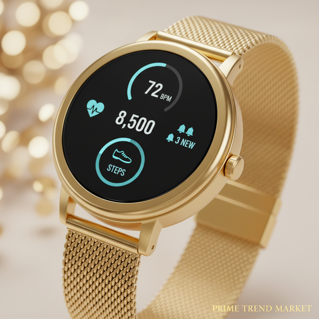 KW10Pro Women's Luxury Smartwatch – Elegant Round Face, Metal Mesh Band, Health Tracker, BT Calls, iOS & Android — Prime Trend Market