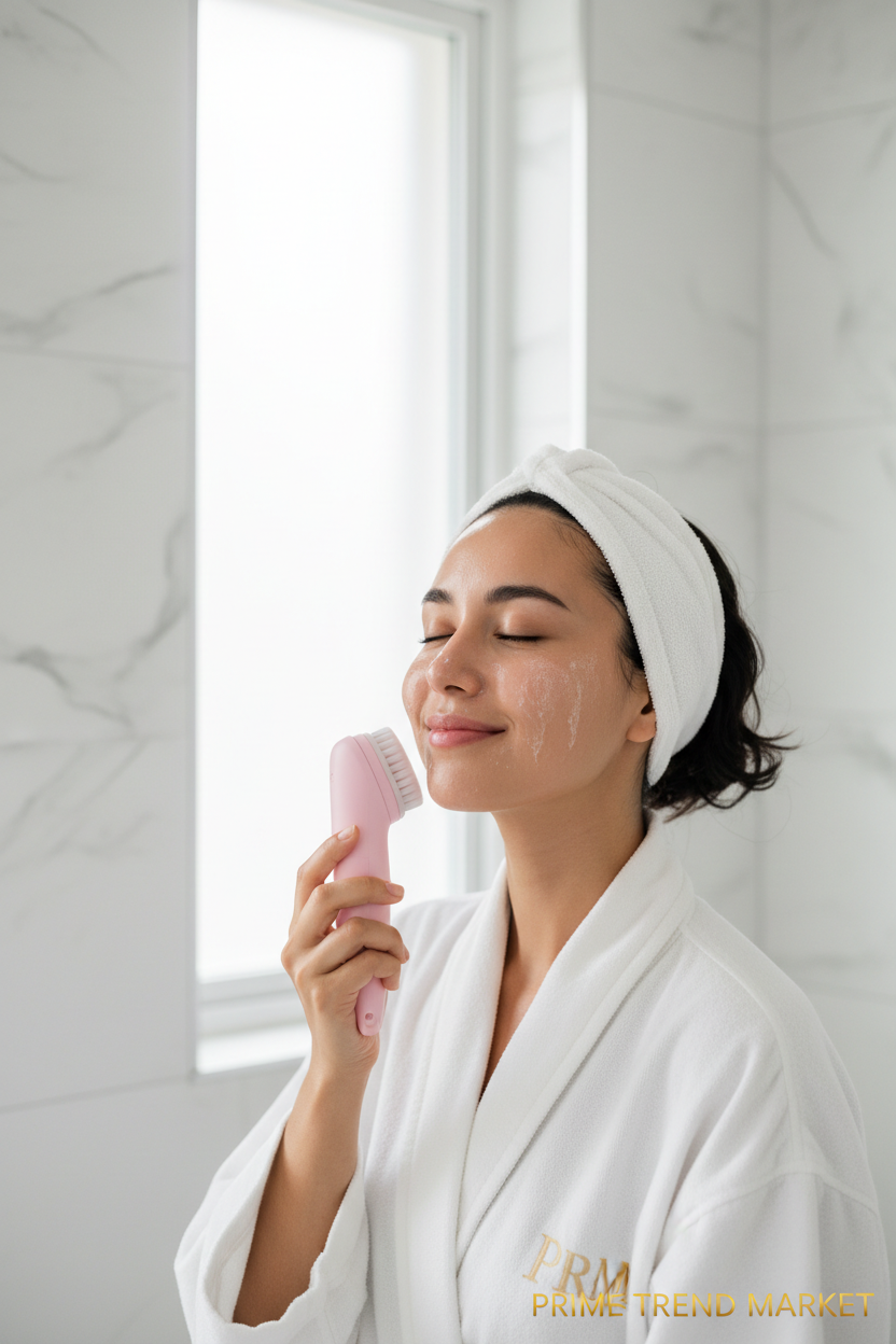 Facial Cleansing Brush with 5 Brush Heads — Waterproof Spin Brush for Deep Pore Cleansing — Prime Trend Market
