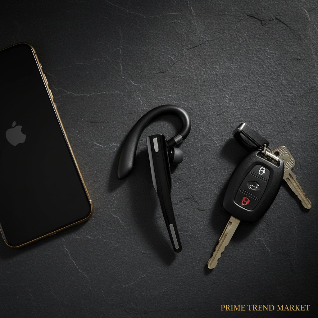Wireless Bluetooth Earpiece | Single-Ear Headset | Noise Cancelling Dual Mic — Prime Trend Market