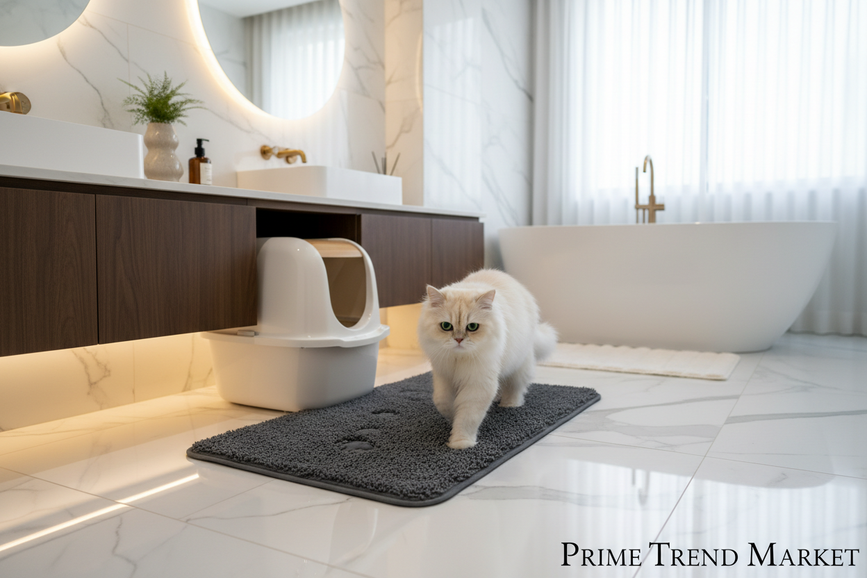 Premium Anti-Tracking Cat & Dog Litter Mat — Soft Fabric, Multi-Size, Leak-Proof Design — Prime Trend Market