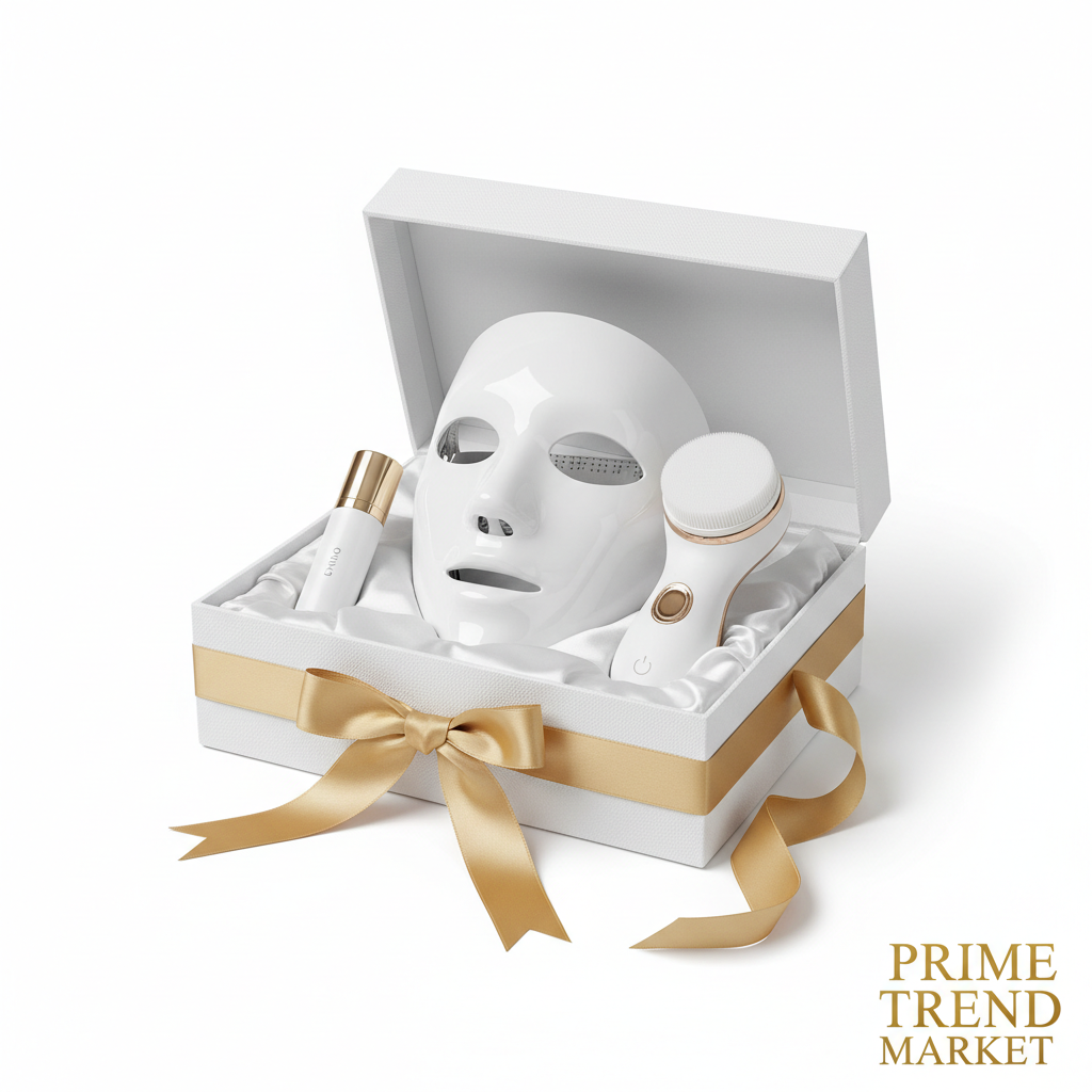 Glow Device Starter Bundle — LED Face Mask + Nano Mist Sprayer + Sonic Cleansing Brush — Prime Trend Market
