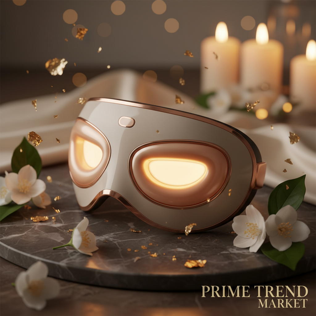Luxury Rechargeable Eye Hydration Massage Mask — Heat Therapy, Foldable, High-End Eye Massager — Eliza & Tuan
