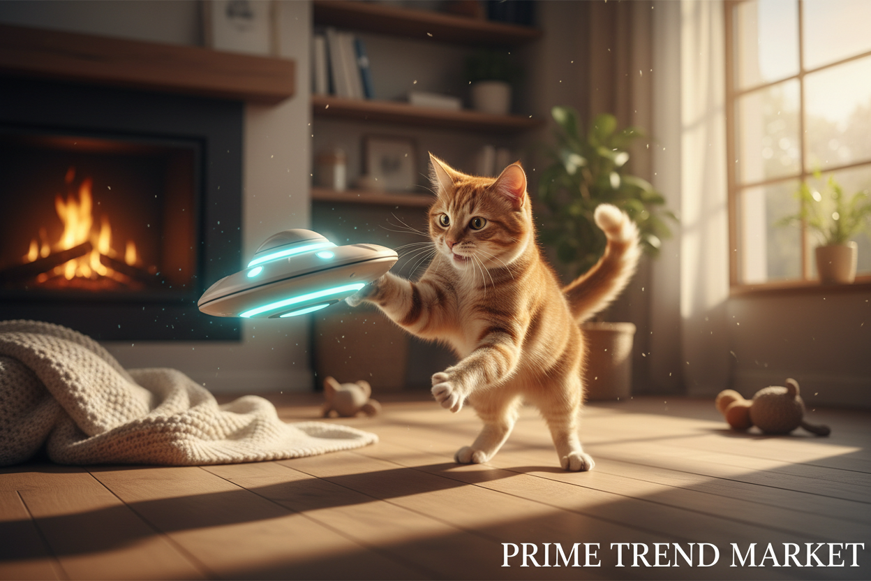 Luxury Cat Toy Ultimate Pack Bundle | Octopus Chew + Flying Saucer + Jumping Insect + Teddy Bear — Prime Trend Market