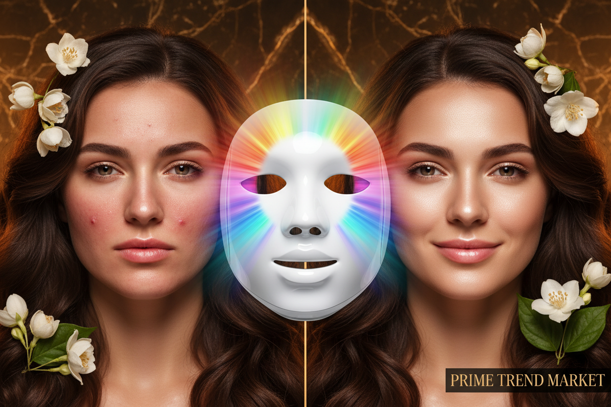LumiDome™ PDT LED Photon Face Mask Therapy Dome — 7-Color Full Face Light Therapy Device — Prime Trend Market
