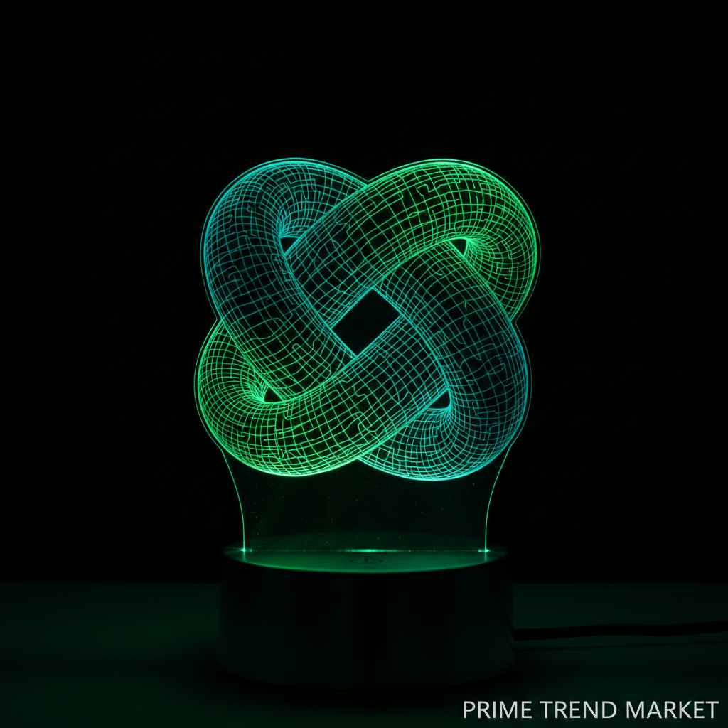 3D Optical Illusion LED Lamp — Holographic Knot Night Light, Remote & Touch Control — Prime Trend Market