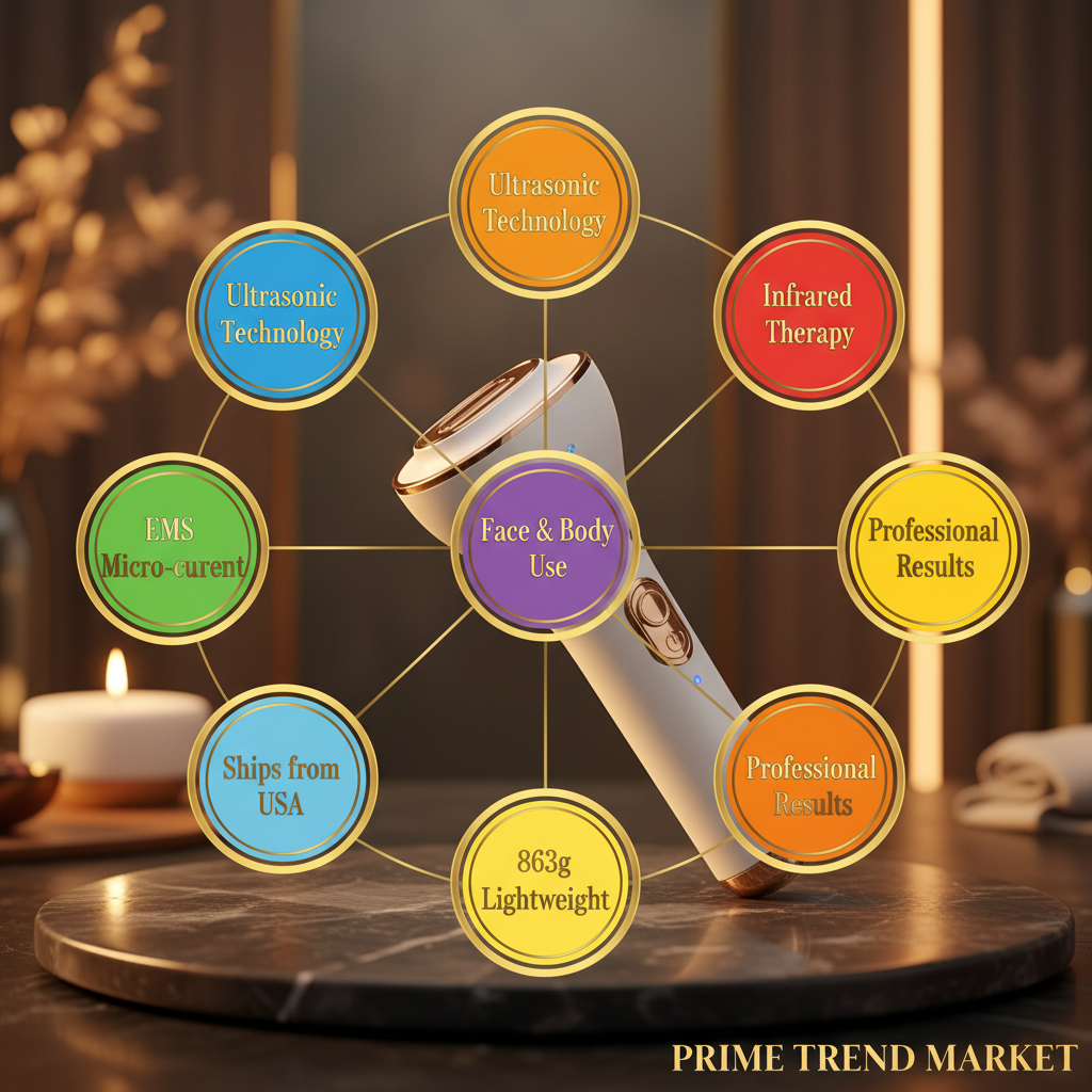 TriGlow™ 3-in-1 Ultrasonic EMS Infrared Face & Body Massager — Multi-Function Skin Rejuvenation Wand — Prime Trend Market