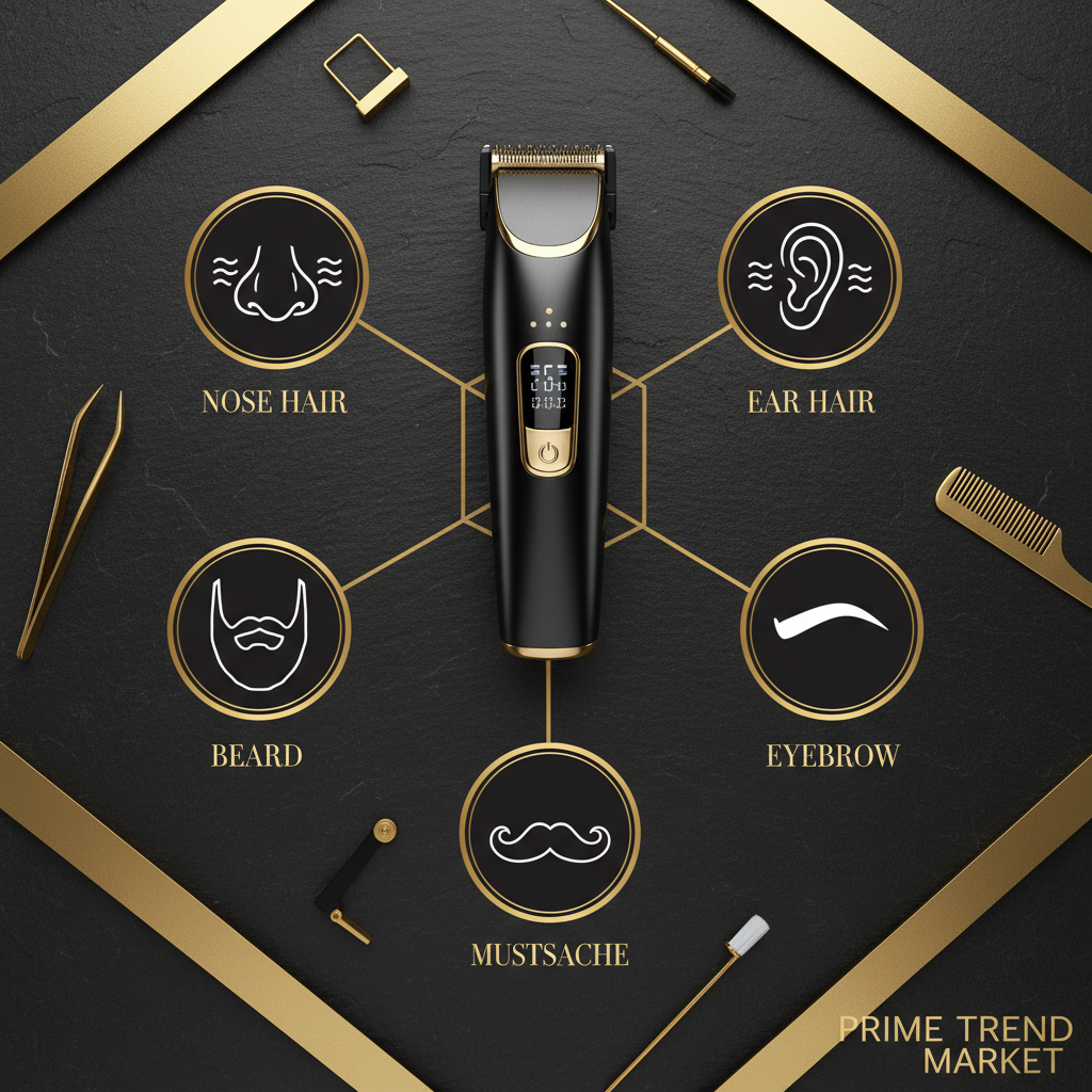 5-in-1 Electric Grooming Trimmer – Nose, Ear, Beard, Eyebrow & Mustache Hair Remover | Washable Head, Unisex — Prime Trend Market