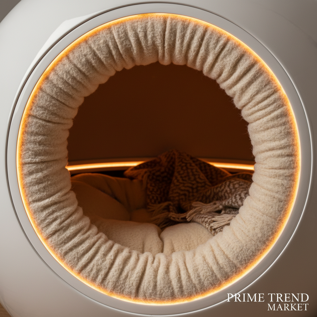 Premium Space Capsule Cat House — Flannel Tunnel Bed, All Seasons, 2 Colors & 2 Sizes — Prime Trend Market