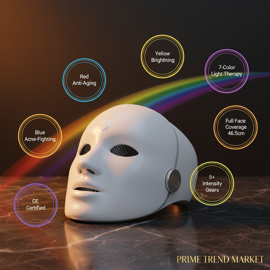 LumiDome™ PDT LED Photon Face Mask Therapy Dome — 7-Color Full Face Light Therapy Device — Prime Trend Market