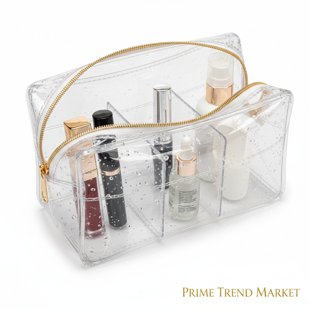 Waterproof Travel Cosmetic Bag — Multi-grid Divider Toiletry & Makeup Organizer — Prime Trend Market