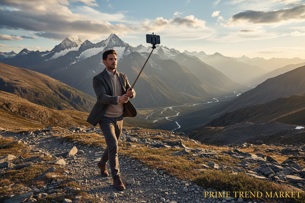 Selfie Stick Tripod with Bluetooth Remote | 40" Portable | iPhone & Android | Black — Prime Trend Market