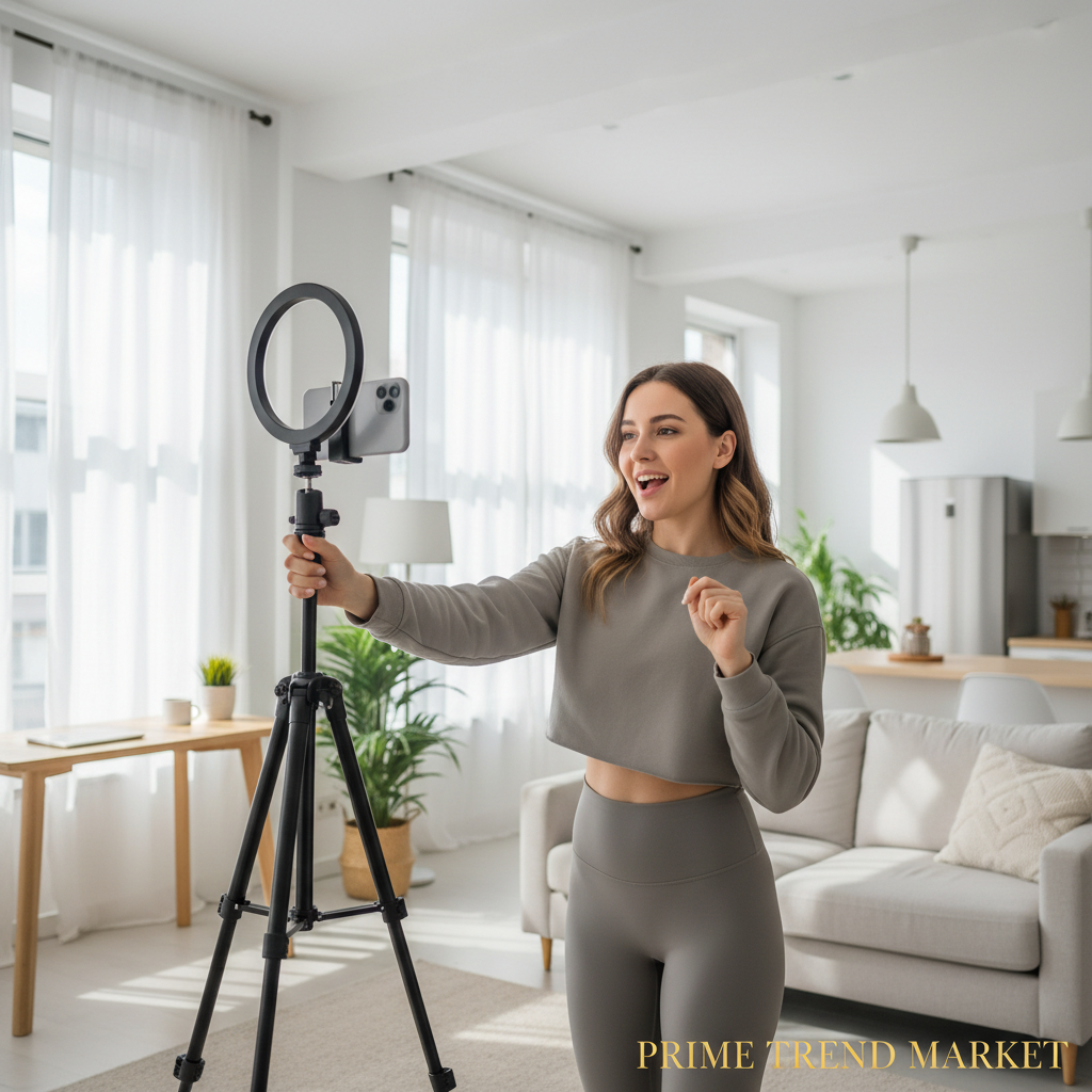 Portable Phone & Camera Tripod Stand | 360° Adjustable | Wireless Remote | Universal Mount — Prime Trend Market