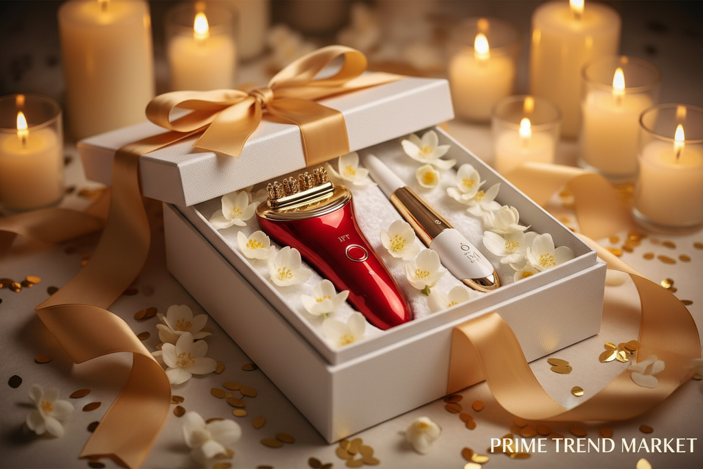 Glow & Lift Duo Bundle | IFT Red Light Face & Neck Lifting Massager + EMS Microcurrent Facial Wand — Prime Trend Market