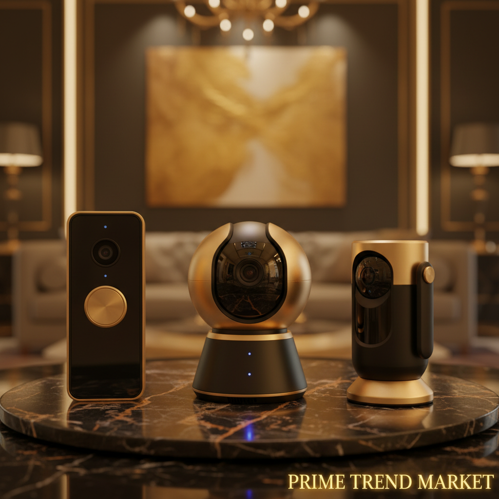 Luxury Smart Home Security Bundle | PTZ WiFi Camera + Video Doorbell + Portable Security Camera — Prime Trend Market