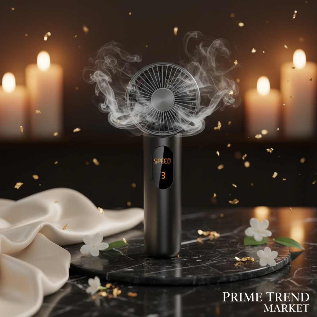 Semiconductor Ice Compress Cooling Fan — Portable Handheld Digital Display USB Fan — Prime Trend Market