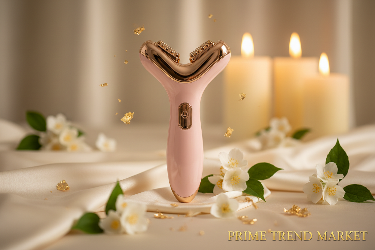 Luxury V-Face & Neck Lifting Beauty Instrument — Vibration Hot Compress Sculpting Device — Eliza & Tuan