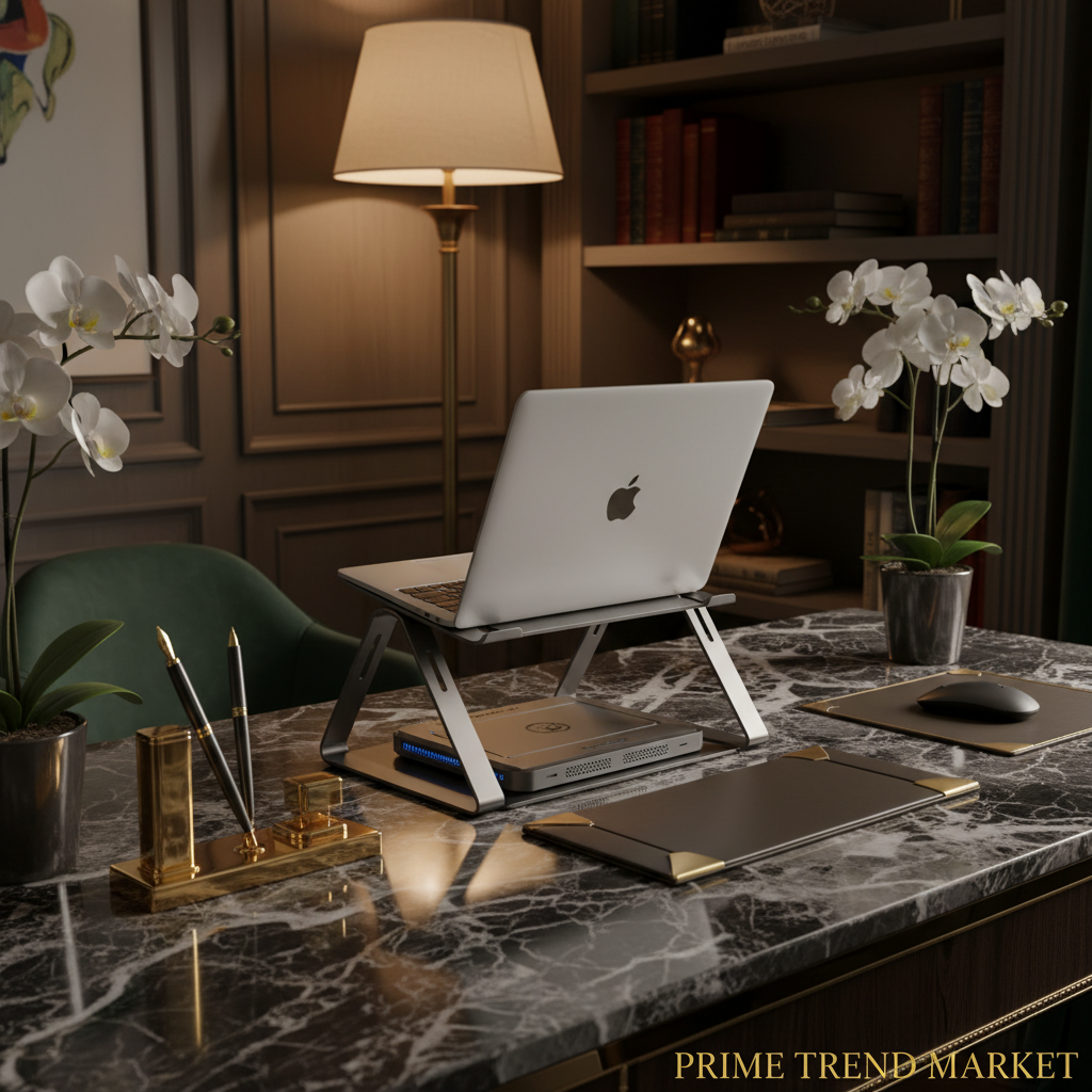 Complete Laptop Setup Bundle | Foldable Stand + Cooling Pad — Prime Trend Market