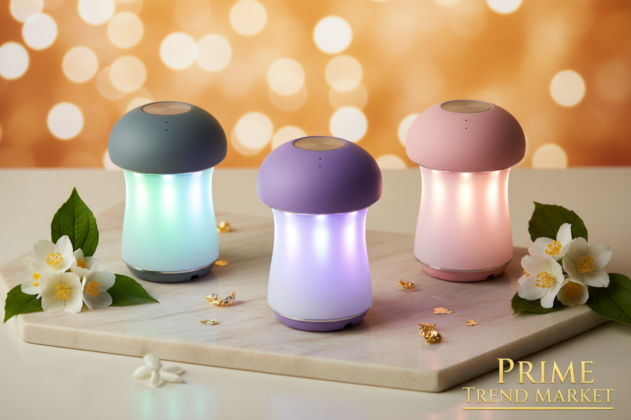 JellyGlow™ Bluetooth Speaker — Colorful Breathing LED Mood Lamp & Wireless Audio — Eliza & Tuan