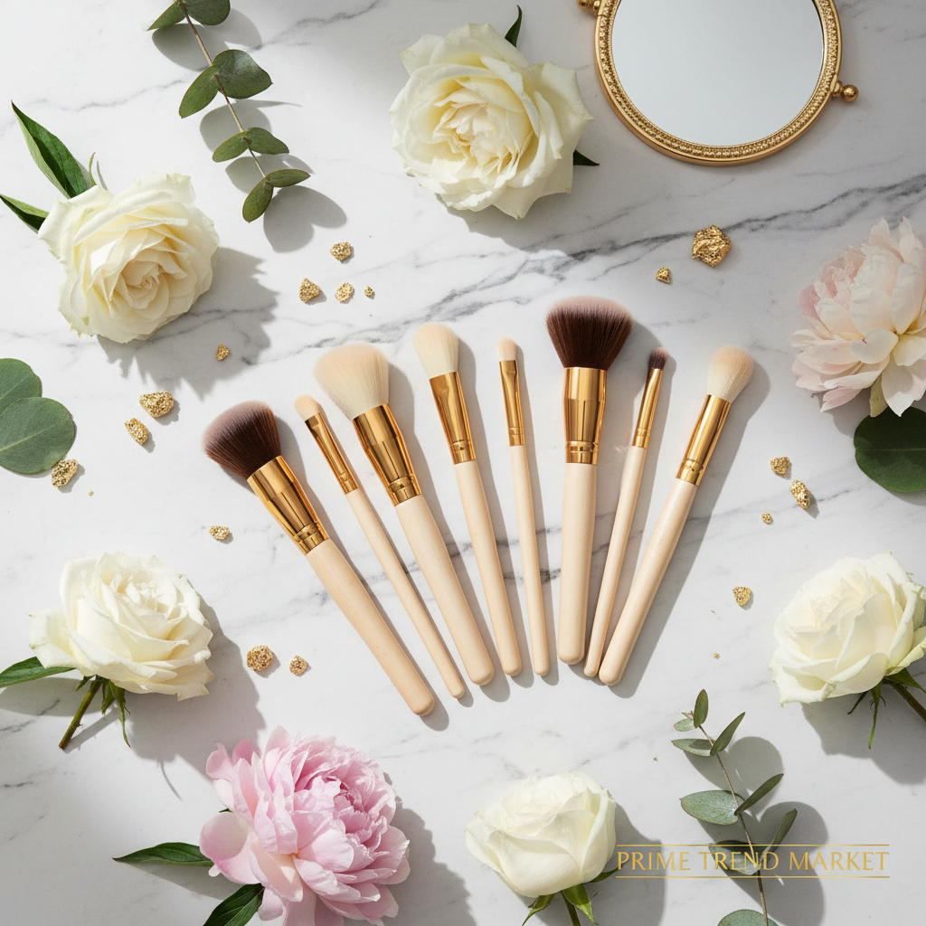 High-quality Makeup Brushes With Wooden Handles, Premium Natural 10pcs Makeup Brushes. — Prime Trend Market