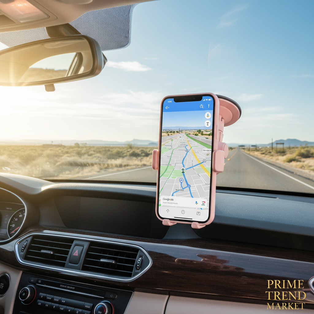 Magnetic Vacuum Car Phone Holder | 360° Adjustable | Foldable Suction Cup | Hands-Free Navigation — Eliza & Tuan