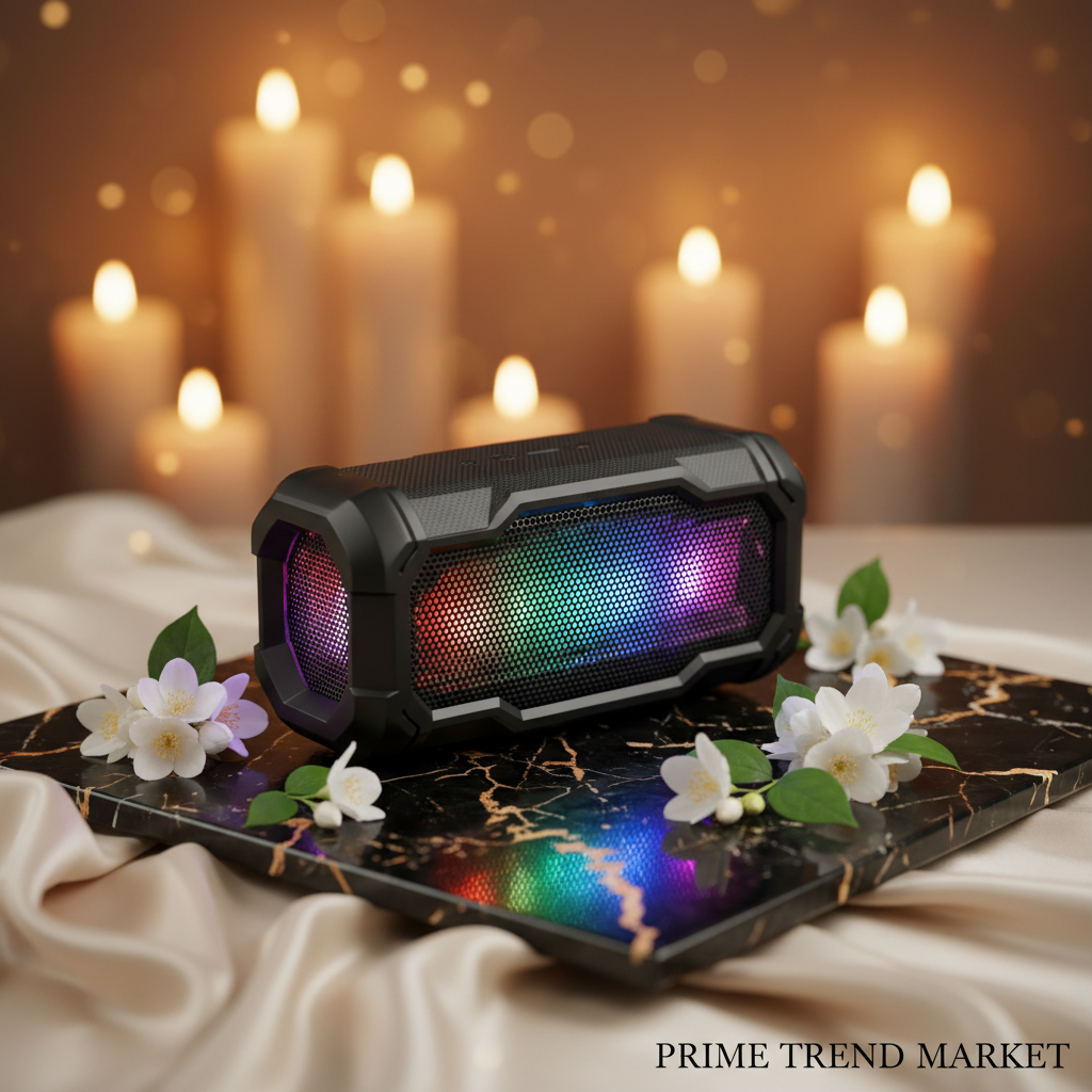 Waterproof Luminous Outdoor Bluetooth Speaker — 16W Dual, LED Light Show & 3000mAh Power Bank — Eliza & Tuan
