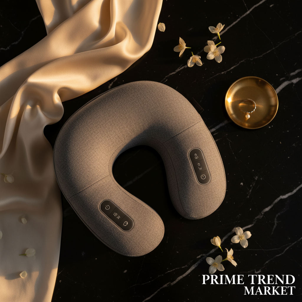 Luxury Smart Neck & Shoulder Massage Pillow — Cervical Spine Relief, Bluetooth, USB Rechargeable — Eliza & Tuan