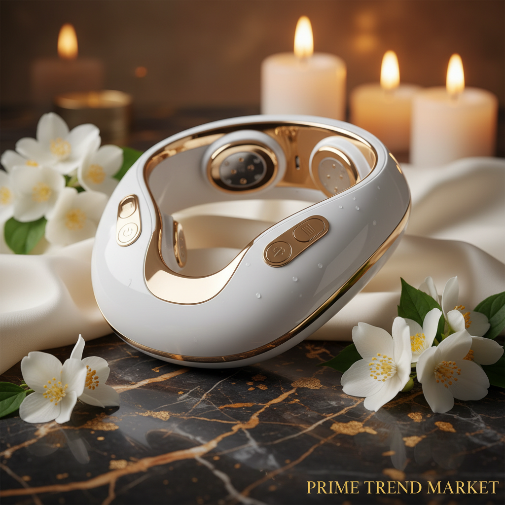 Luxury Low-Frequency Pulse Smart Cervical Massager — Neck Pain Relief, Bluetooth, USB Rechargeable — Prime Trend Market