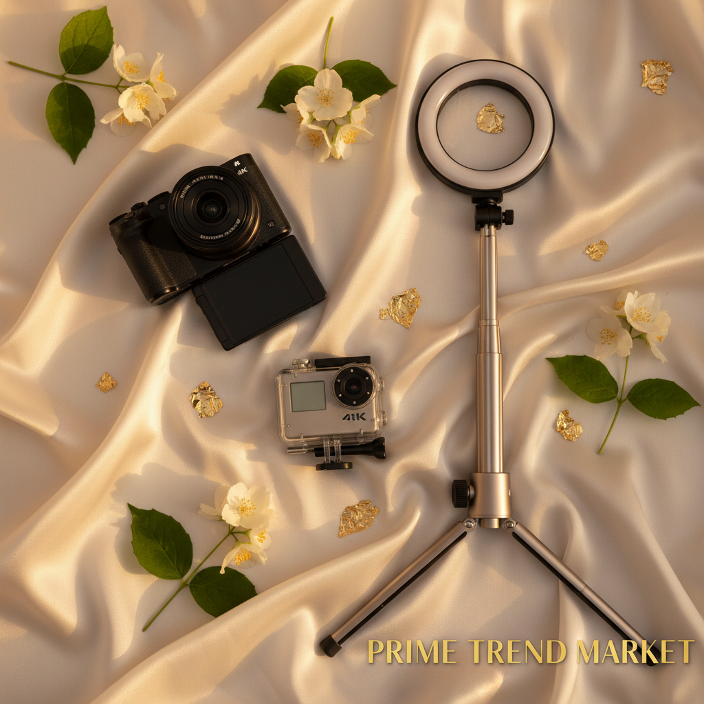 Content Creator Pro Bundle | 4K Vlogging Camera + Action Camera + Selfie Stick Tripod — Prime Trend Market