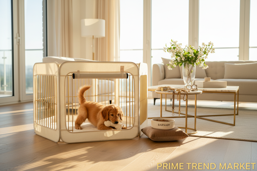 Luxury Portable Foldable Pet Fence Playpen – Indoor & Outdoor Dog & Cat Sports Pen — Prime Trend Market
