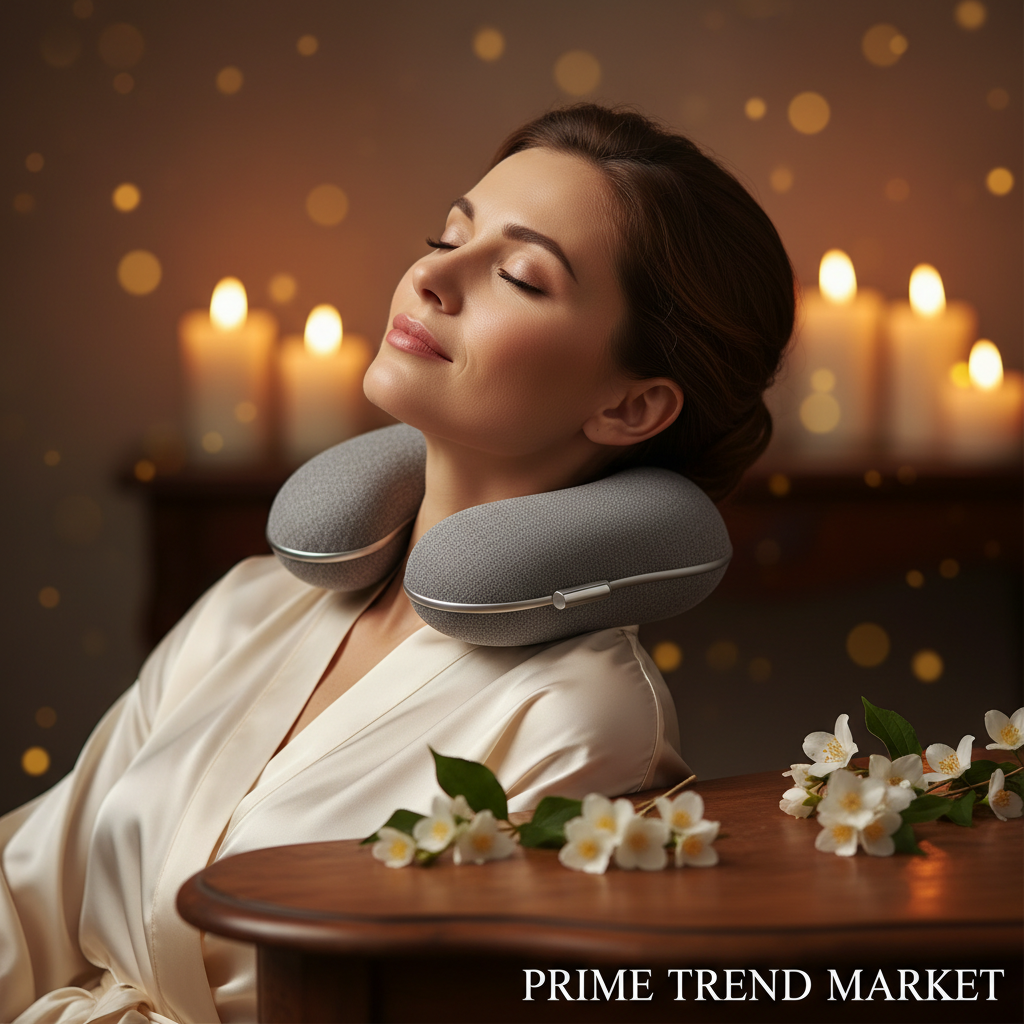 Luxury Smart Neck & Shoulder Massage Pillow — Cervical Spine Relief, Bluetooth, USB Rechargeable — Eliza & Tuan