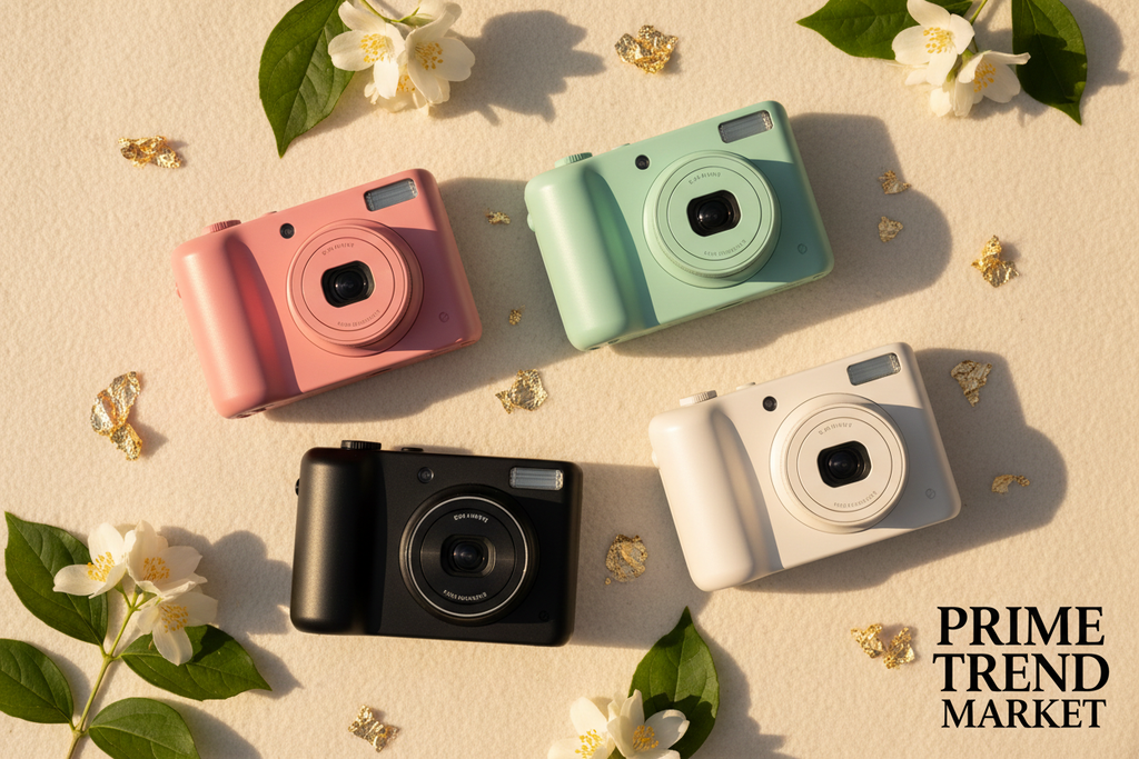 4K Mini Vlogging Camera for Students & Beginners — Pink, Green, Black & White — Prime Trend Market