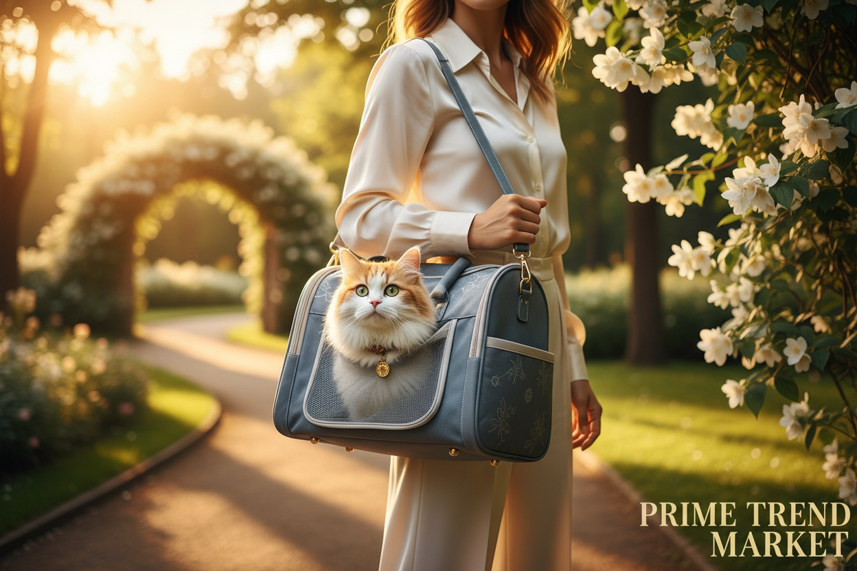 Luxury Foldable Oxford Cloth Shoulder Pet Bag – Portable Cat & Dog Carrier — Prime Trend Market