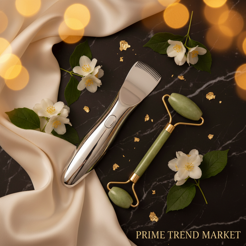 Deep Cleanse & Sculpt Bundle | Ultrasonic Skin Scrubber + Crystal Jade Roller Spa Set — Prime Trend Market