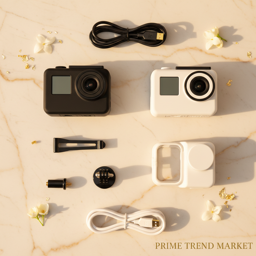 RideShot™ HD Sports Action Camera — Outdoor Riding Cam in Black & White with Optional Memory Card — Prime Trend Market