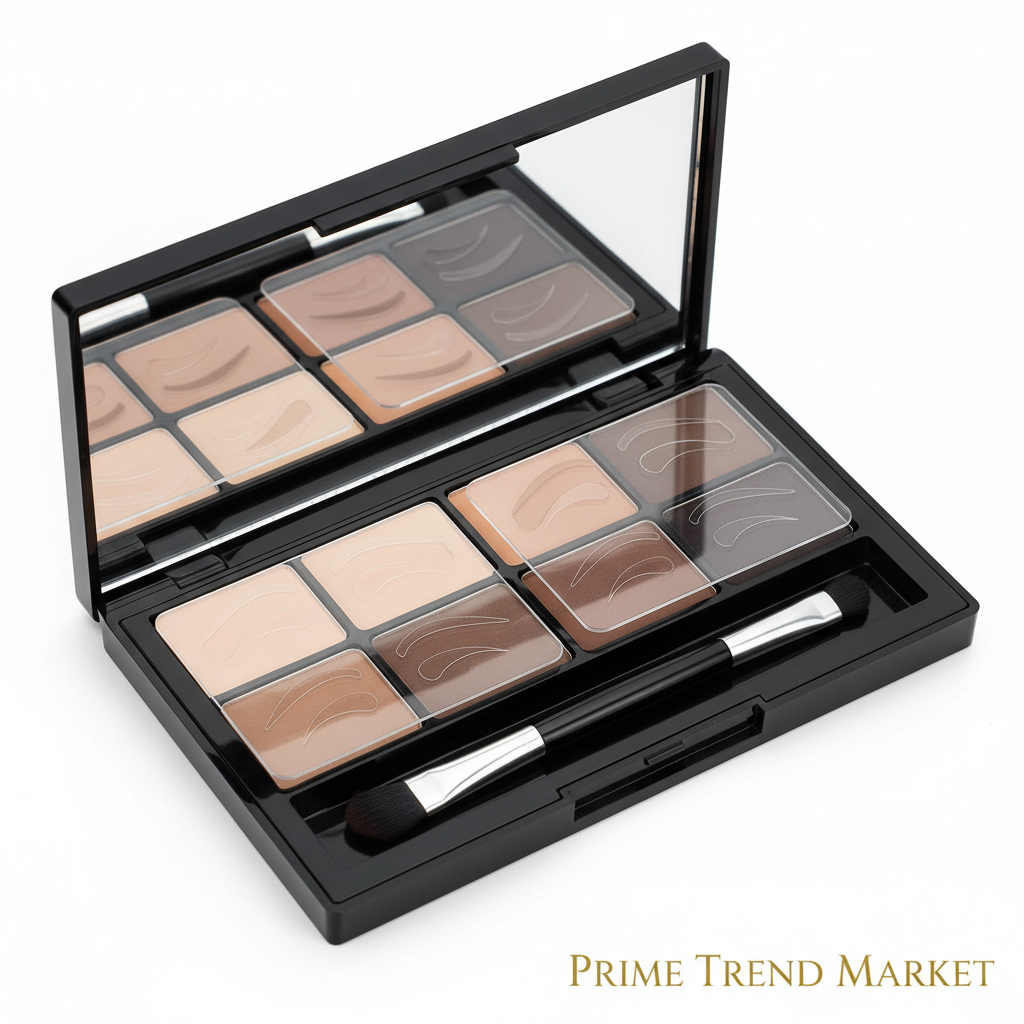 Eyebrow Cream Powder Palette Kit – Brow Powder, Stencil Cards & Brush | Perfect Brows for Beginners & Pros — Prime Trend Market