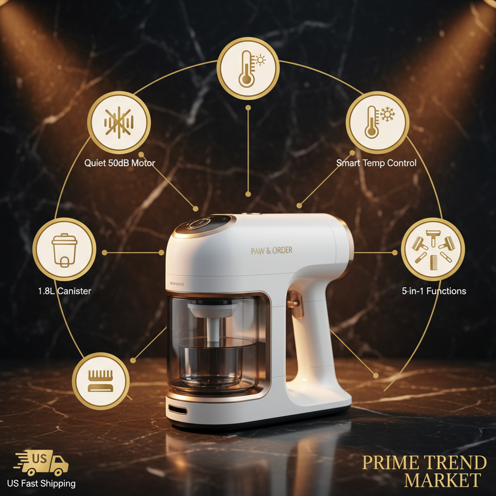 GroomPro™ 5-in-1 Professional Dog Grooming Vacuum & Dryer Kit — Low Noise, Smart Temp Control — Prime Trend Market