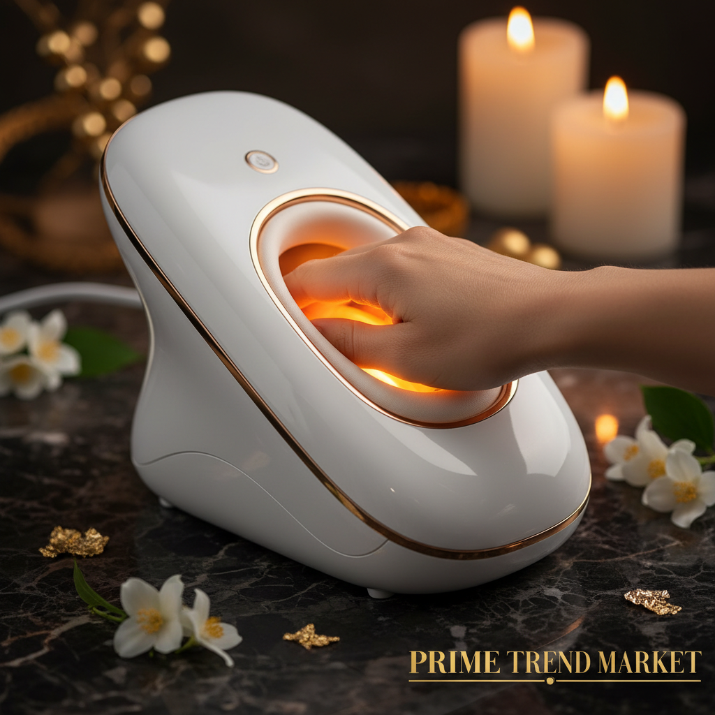 Luxury Smart Hand Massager — Hot Compress, Air Pressure Kneading & Roller Therapy, USB Rechargeable — Prime Trend Market