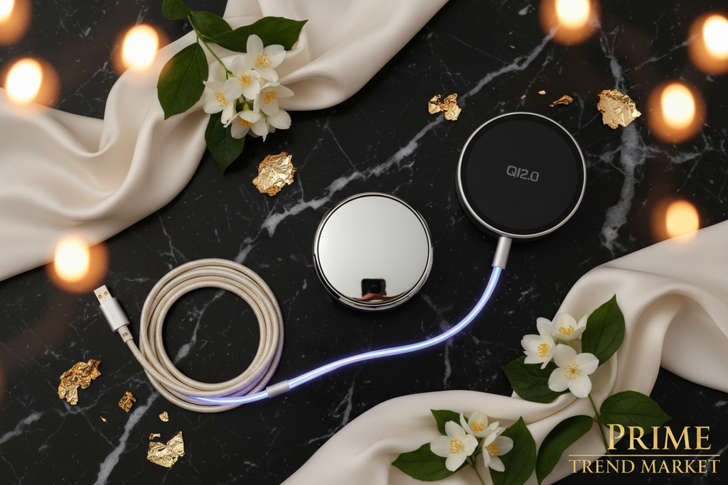 Car Essentials Bundle | Magnetic Car Mount + QI2.0 Wireless Charger + 3-in-1 LED Charging Cable — Eliza & Tuan