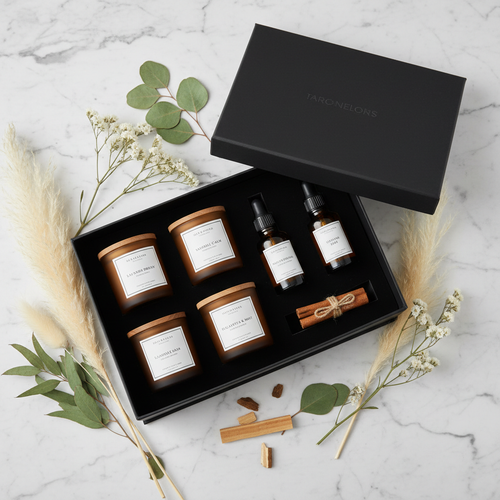 Candle Gift Box Flat Lay