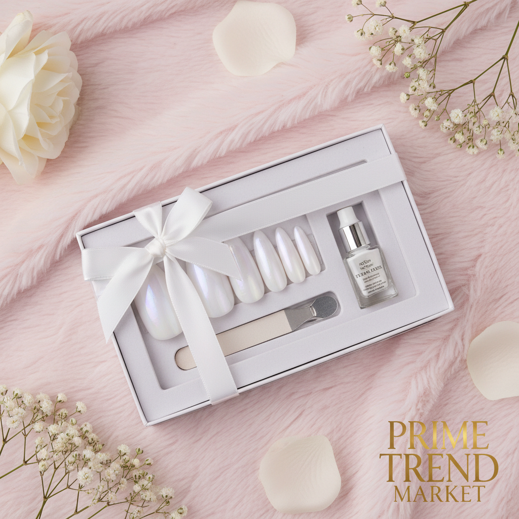 Pearl White Gradient Press-On Nails — Ballet Ombre Wearable Fake Nails — Prime Trend Market